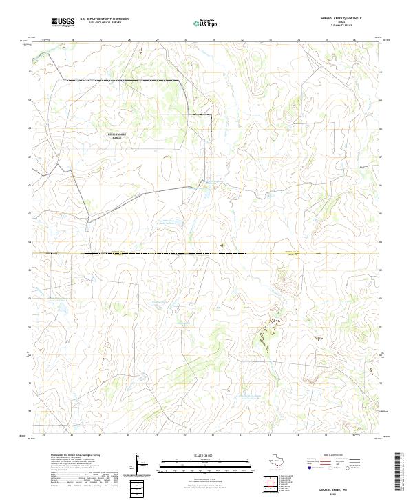 US Topo 7.5-minute map for Mirasol Creek TX