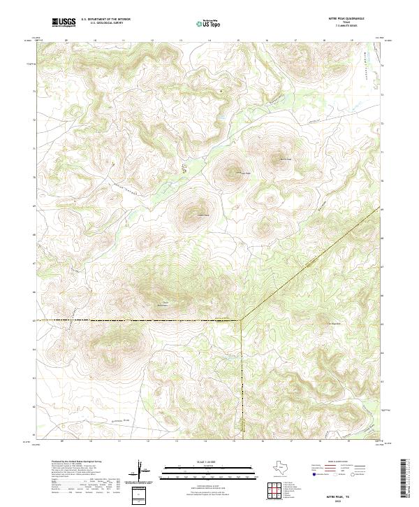 US Topo 7.5-minute map for Mitre Peak TX