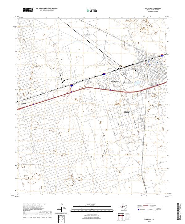 US Topo 7.5-minute map for Monahans TX