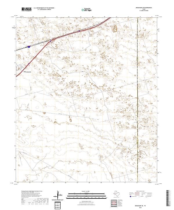 US Topo 7.5-minute map for Monahans SE TX