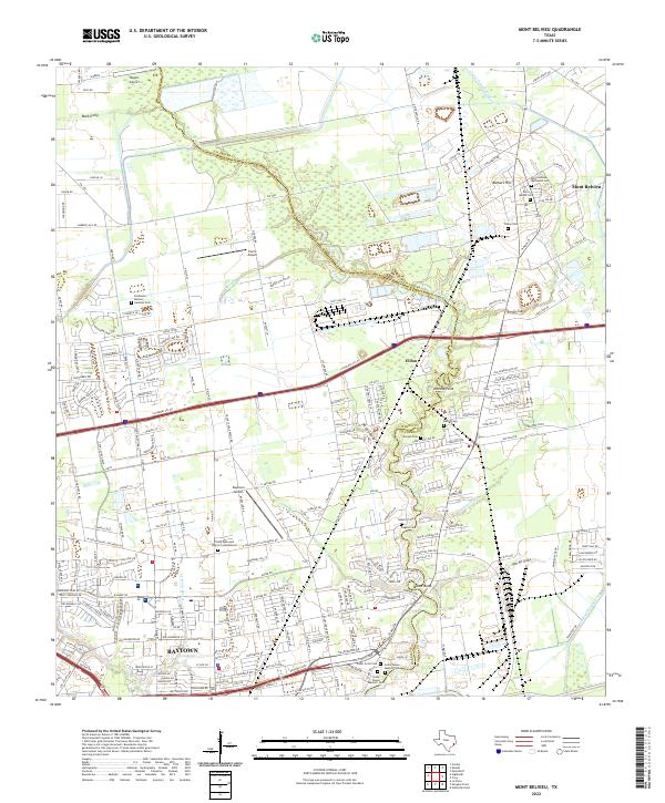 US Topo 7.5-minute map for Mont Belvieu TX