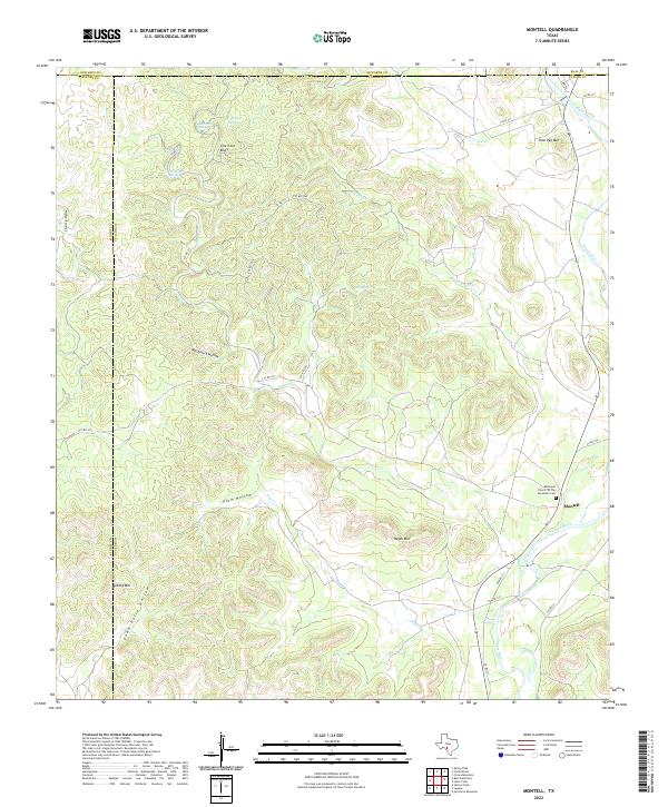 US Topo 7.5-minute map for Montell TX