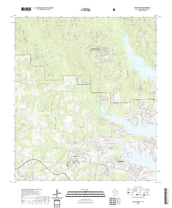 US Topo 7.5-minute map for Montgomery TX
