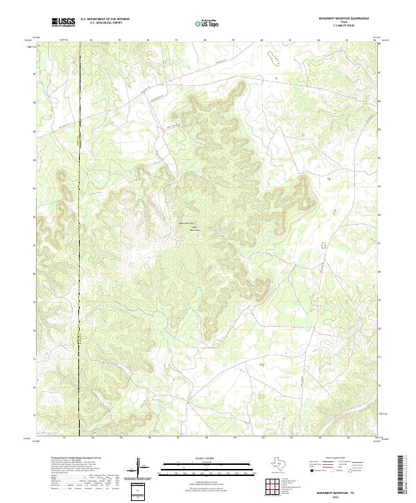 US Topo 7.5-minute map for Monument Mountain TX