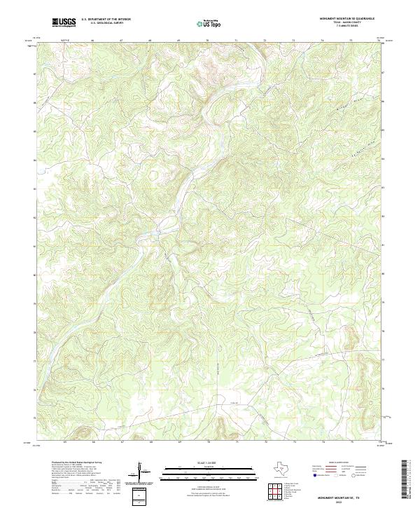 US Topo 7.5-minute map for Monument Mountain SE TX