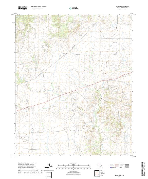 US Topo 7.5-minute map for Moons Camp TX