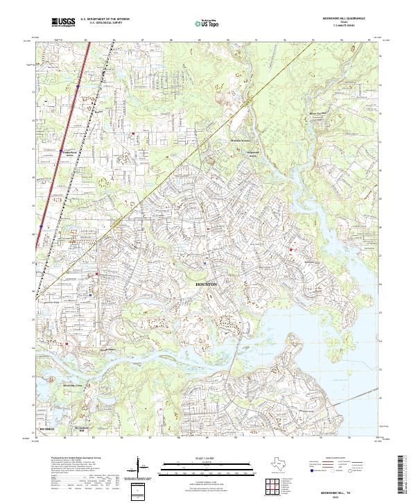 US Topo 7.5-minute map for Moonshine Hill TX