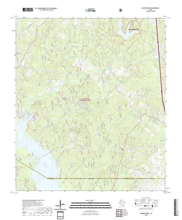 US Topo 7.5-minute map for Moore Grove TX