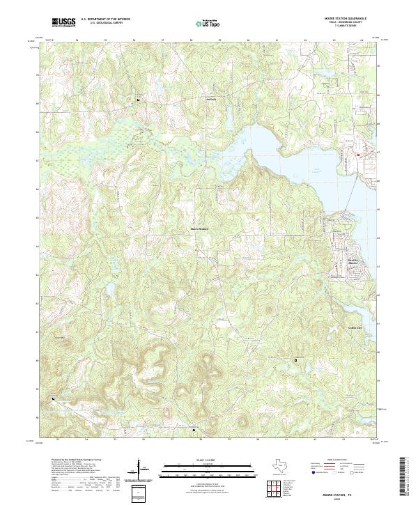 US Topo 7.5-minute map for Moore Station TX