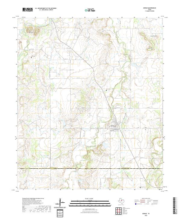 US Topo 7.5-minute map for Moran TX