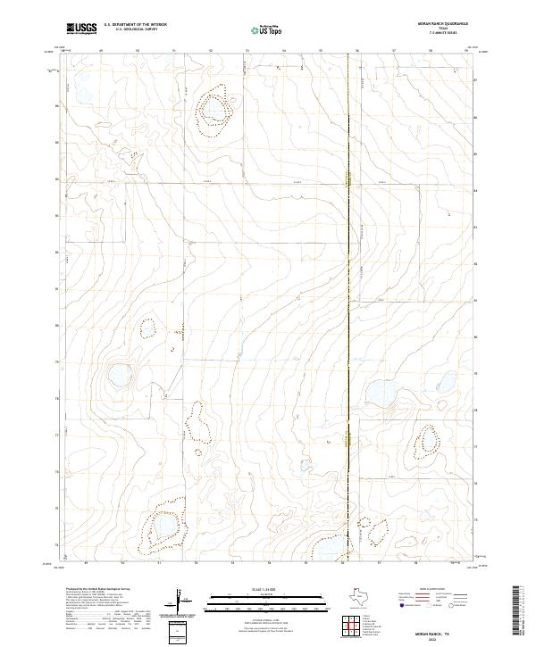 US Topo 7.5-minute map for Moran Ranch TX