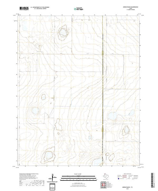 US Topo 7.5-minute map for Moran Ranch TX – American Map Store