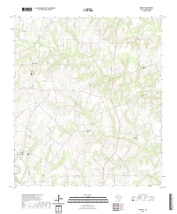 US Topo 7.5-minute map for Moravia TX