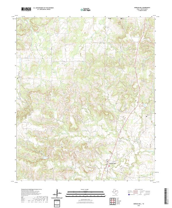 US Topo 7.5-minute map for Morgan Mill TX