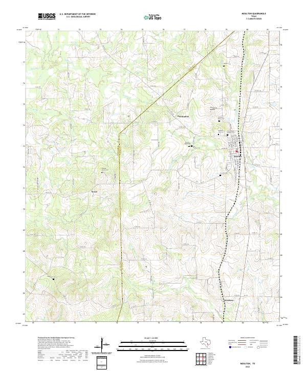 US Topo 7.5-minute map for Moulton TX