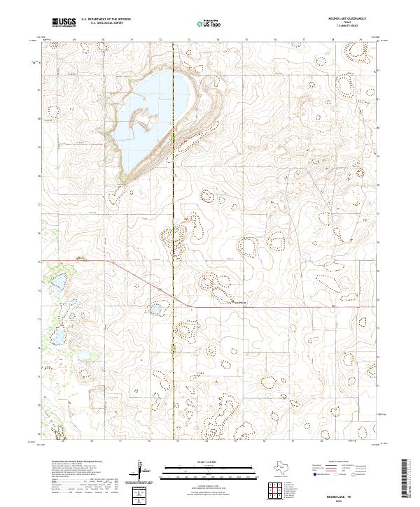 US Topo 7.5-minute map for Mound Lake TX