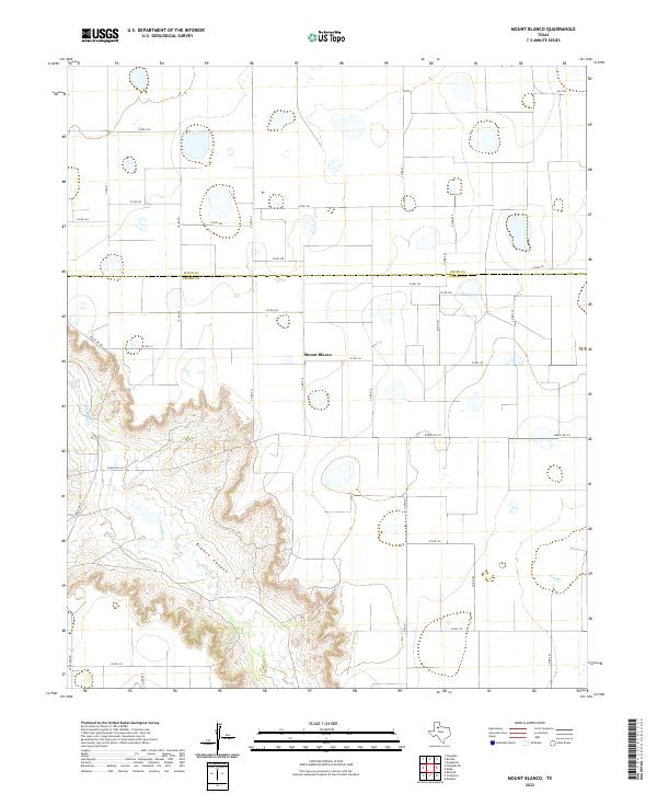 US Topo 7.5-minute map for Mount Blanco TX