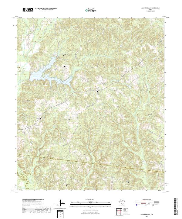 US Topo 7.5-minute map for Mount Herman TX