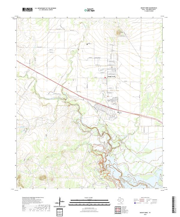 US Topo 7.5-minute map for Mount Nebo TX