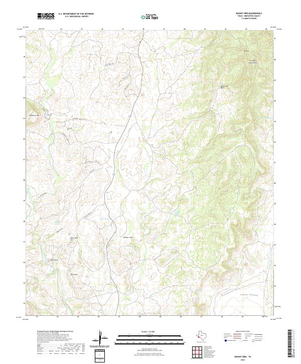 US Topo 7.5-minute map for Mount Ord TX