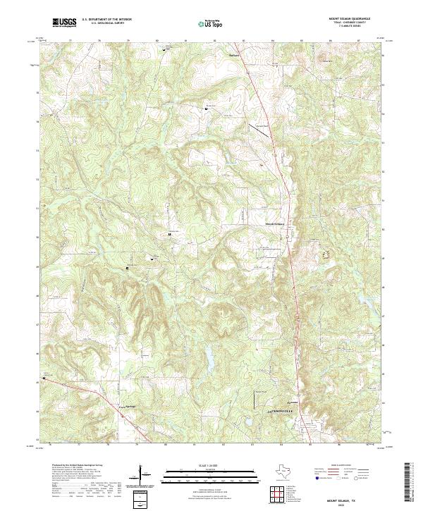 US Topo 7.5-minute map for Mount Selman TX