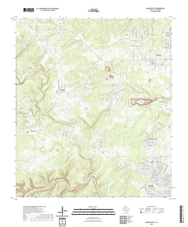 US Topo 7.5-minute map for Mountain City TX