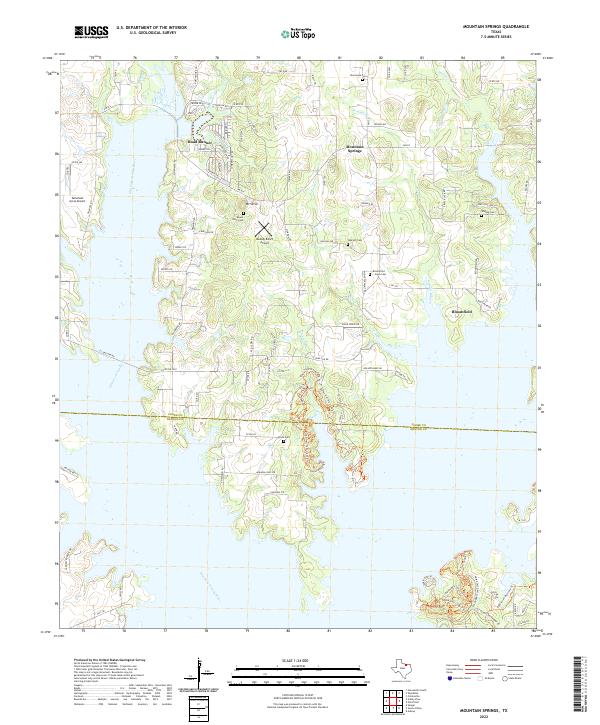 US Topo 7.5-minute map for Mountain Springs TX
