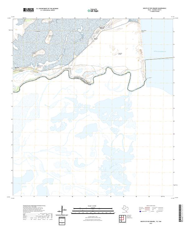 US Topo 7.5-minute map for Mouth of Rio Grande TXTAM