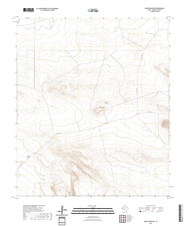 US Topo 7.5-minute map for Movie Mountain TX