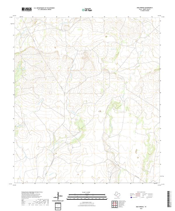 US Topo 7.5-minute map for Mud Springs TX