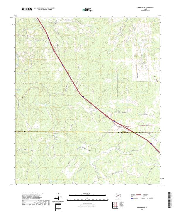 US Topo 7.5-minute map for Mudge Draw TX
