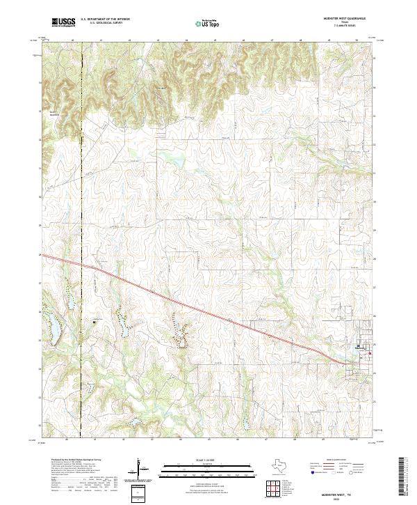 US Topo 7.5-minute map for Muenster West TX