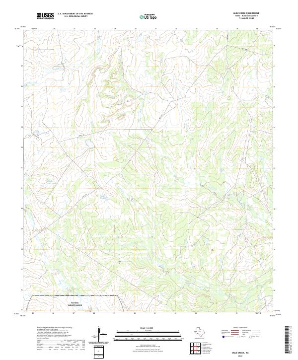 US Topo 7.5-minute map for Mule Creek TX