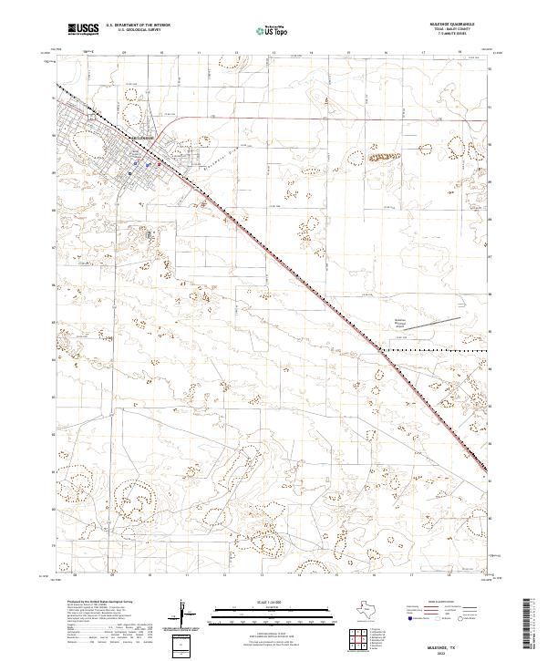 US Topo 7.5-minute map for Muleshoe TX