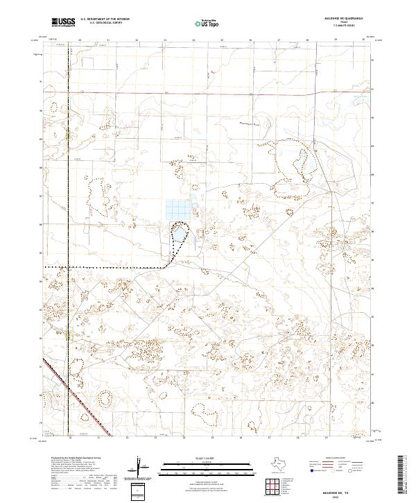 US Topo 7.5-minute map for Muleshoe NE TX