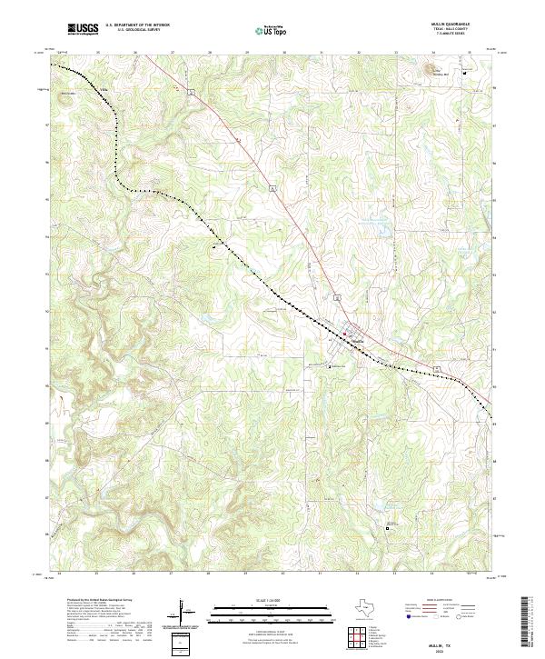 US Topo 7.5-minute map for Mullin TX