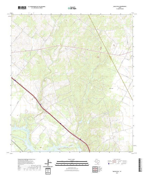 US Topo 7.5-minute map for Mulos Hills TX