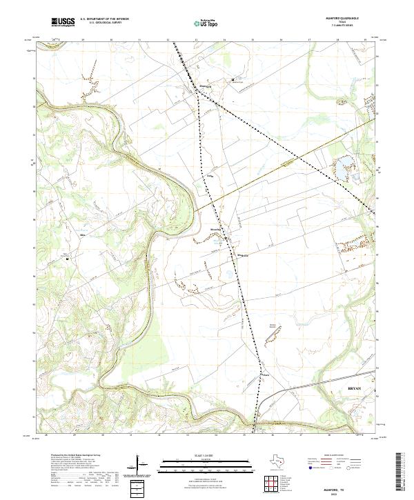 US Topo 7.5-minute map for Mumford TX