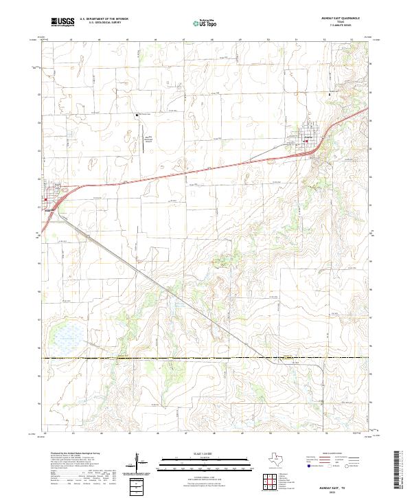 US Topo 7.5-minute map for Munday East TX