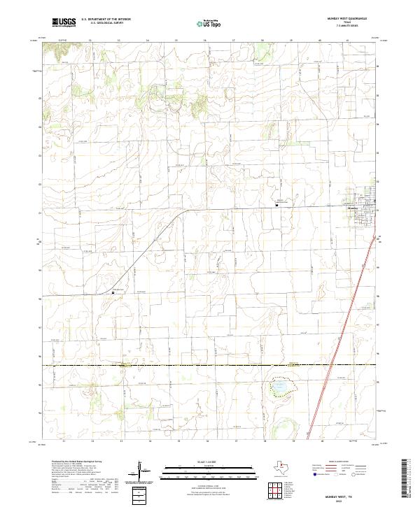 US Topo 7.5-minute map for Munday West TX