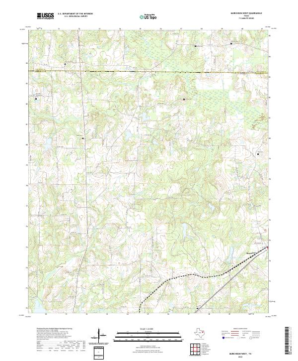 US Topo 7.5-minute map for Murchison West TX
