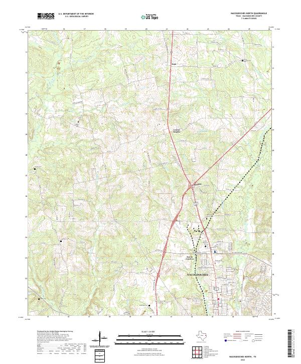 US Topo 7.5-minute map for Nacogdoches North TX