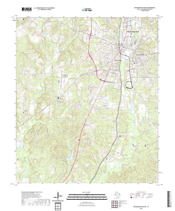 US Topo 7.5-minute map for Nacogdoches South TX