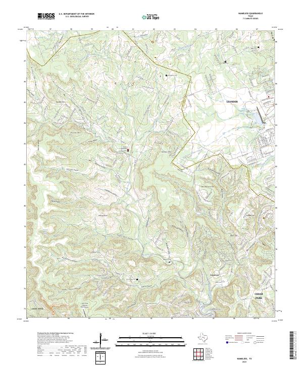 US Topo 7.5-minute map for Nameless TX