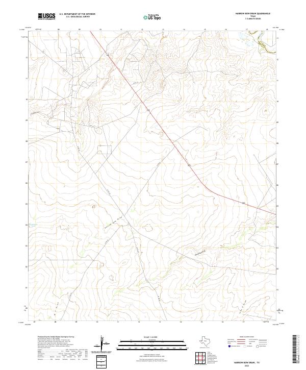 US Topo 7.5-minute map for Narrow Bow Draw TX