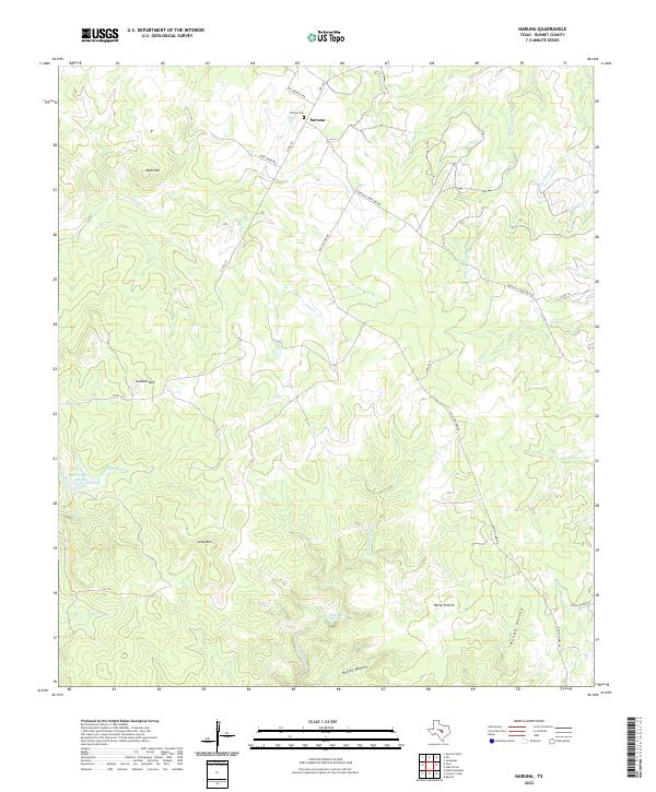 US Topo 7.5-minute map for Naruna TX
