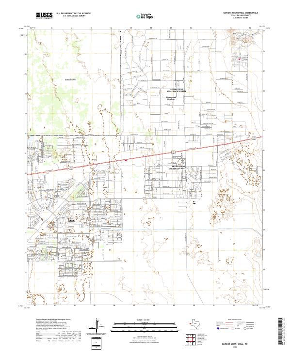 US Topo 7.5-minute map for Nations South Well TX