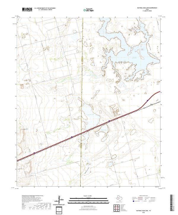 US Topo 7.5-minute map for Natural Dam Lake TX