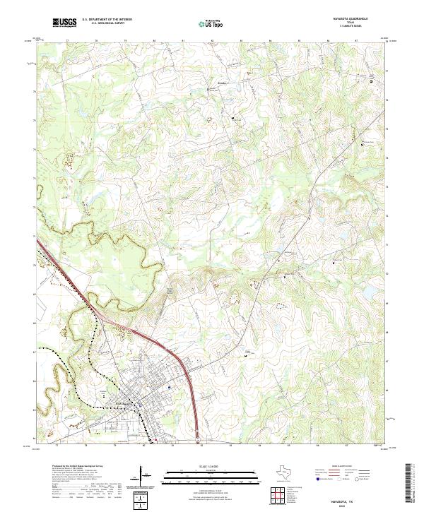 US Topo 7.5-minute map for Navasota TX
