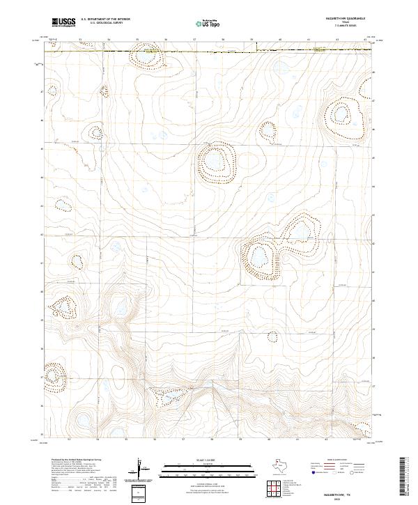 US Topo 7.5-minute map for Nazareth NW TX